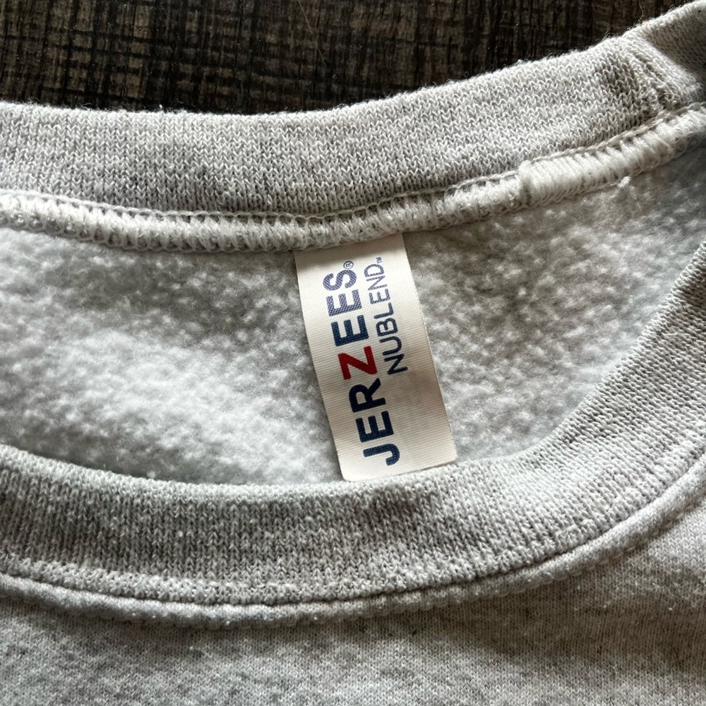 Jerzees Gray Crewneck Sweater - Picture 7 of 8